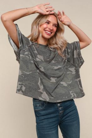 It's a Camo Kind of Day Top