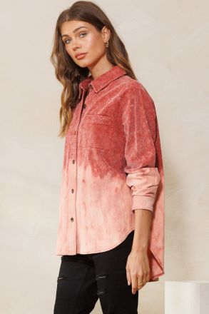 Dip Dye Bleached Shacket