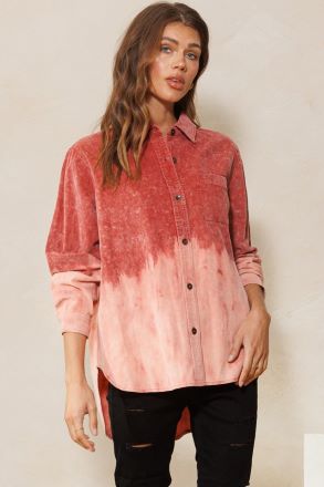 Dip Dye Bleached Shacket