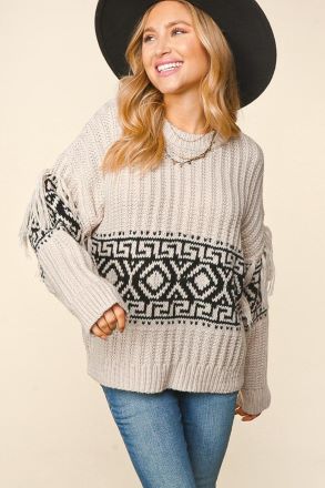 Lost in Time Aztec Sweater